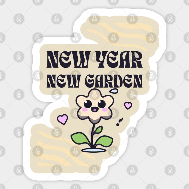 New Year, New Garden Sticker by Pixels, Prints & Patterns